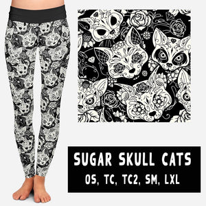 SUGAR SKULL CATS LEGGINGS AND JOGGERS