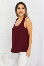 Mittoshop Scoop Neck Curved Hem Tank