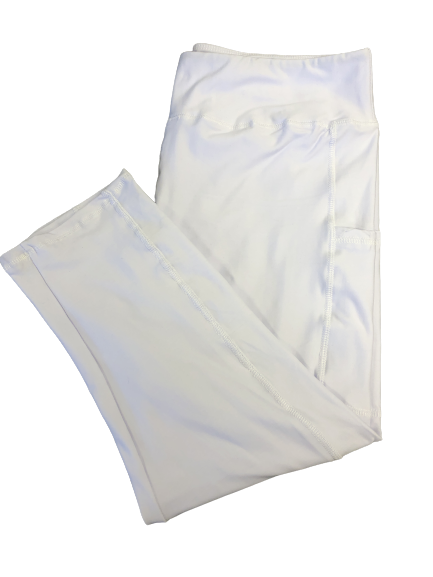 White Capri Legging with Pockets