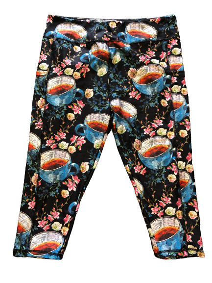 Tea Lover Capri legging with pockets